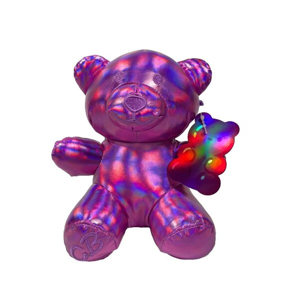 Candy Bears Metallic Plush 8" Stuffed Animal Purple Pink - Picture 5 of 13